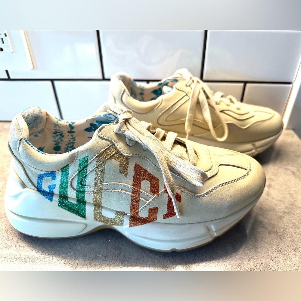 Gucci Rhyton Glitter Sneaker